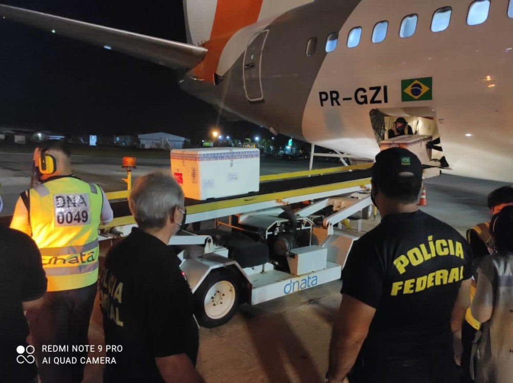 Paraíba recebe mais de 91,8 mil doses da Coronavac