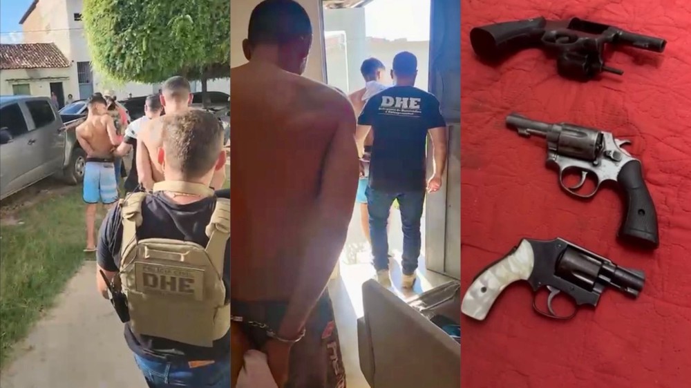 Polícia Civil prende suspeitos de homicídios e apreende armas em Patos