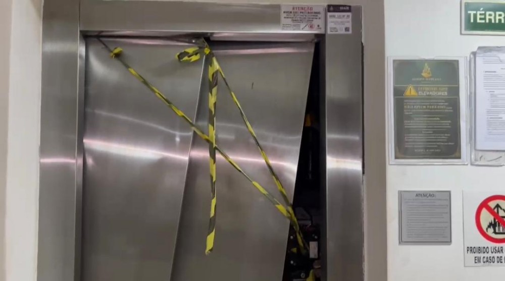 Elevador cai em prédio residencial e deixa uma mulher ferida